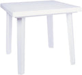 Square White Resin Commercial Patio Dining Table