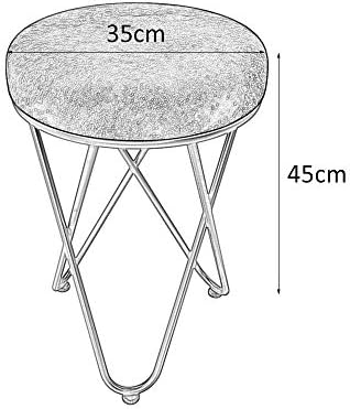 Round Flannel Wrought Iron Nordic Dressing Stool