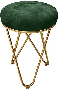 Round Flannel Wrought Iron Nordic Dressing Stool