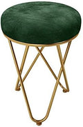 Round Flannel Wrought Iron Nordic Dressing Stool