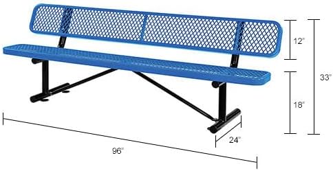 Heavy Duty Steel Mesh Portable Outdoor Bench