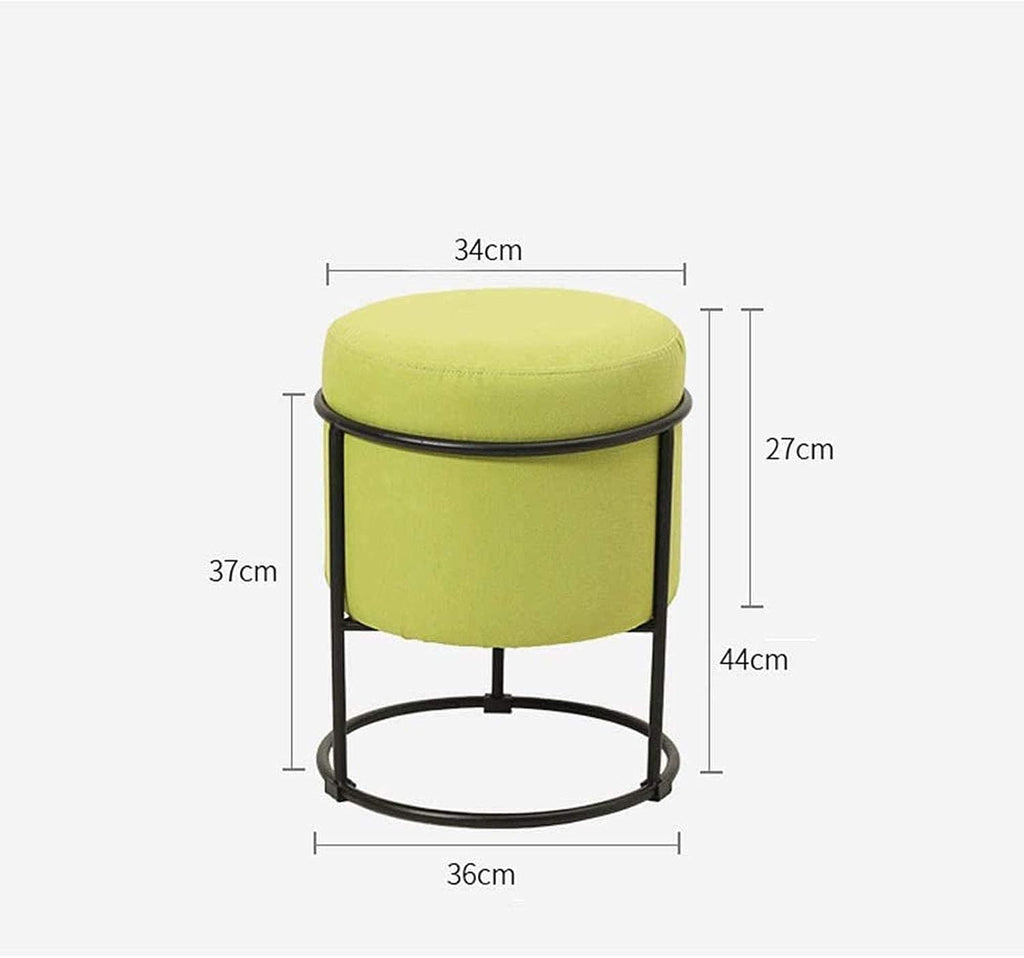 European Wrought Iron Storage Ottoman Dressing Stool