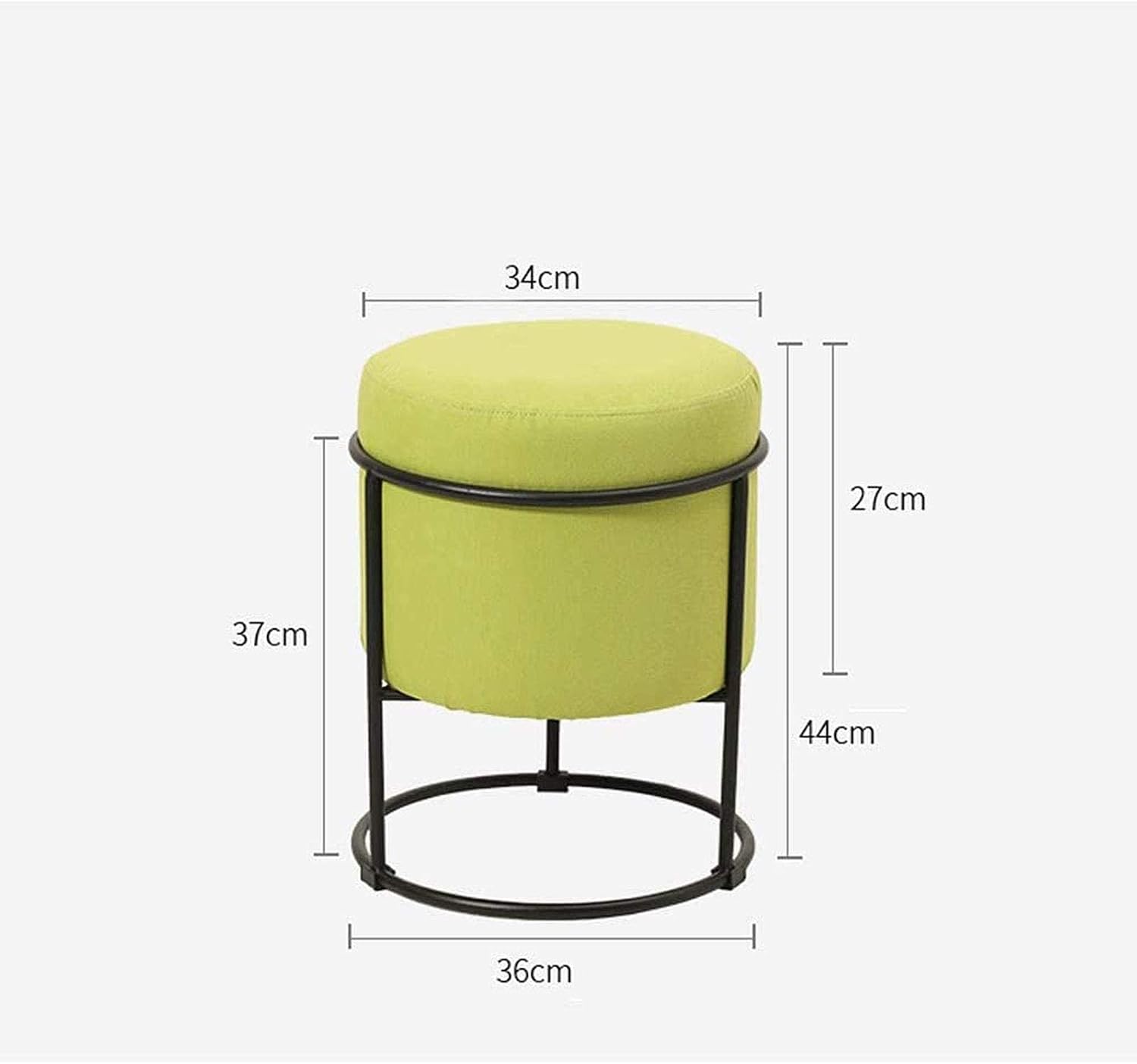 European Wrought Iron Storage Ottoman Dressing Stool