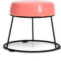 Wrought Iron Leather Storage Dressing Foot Stool