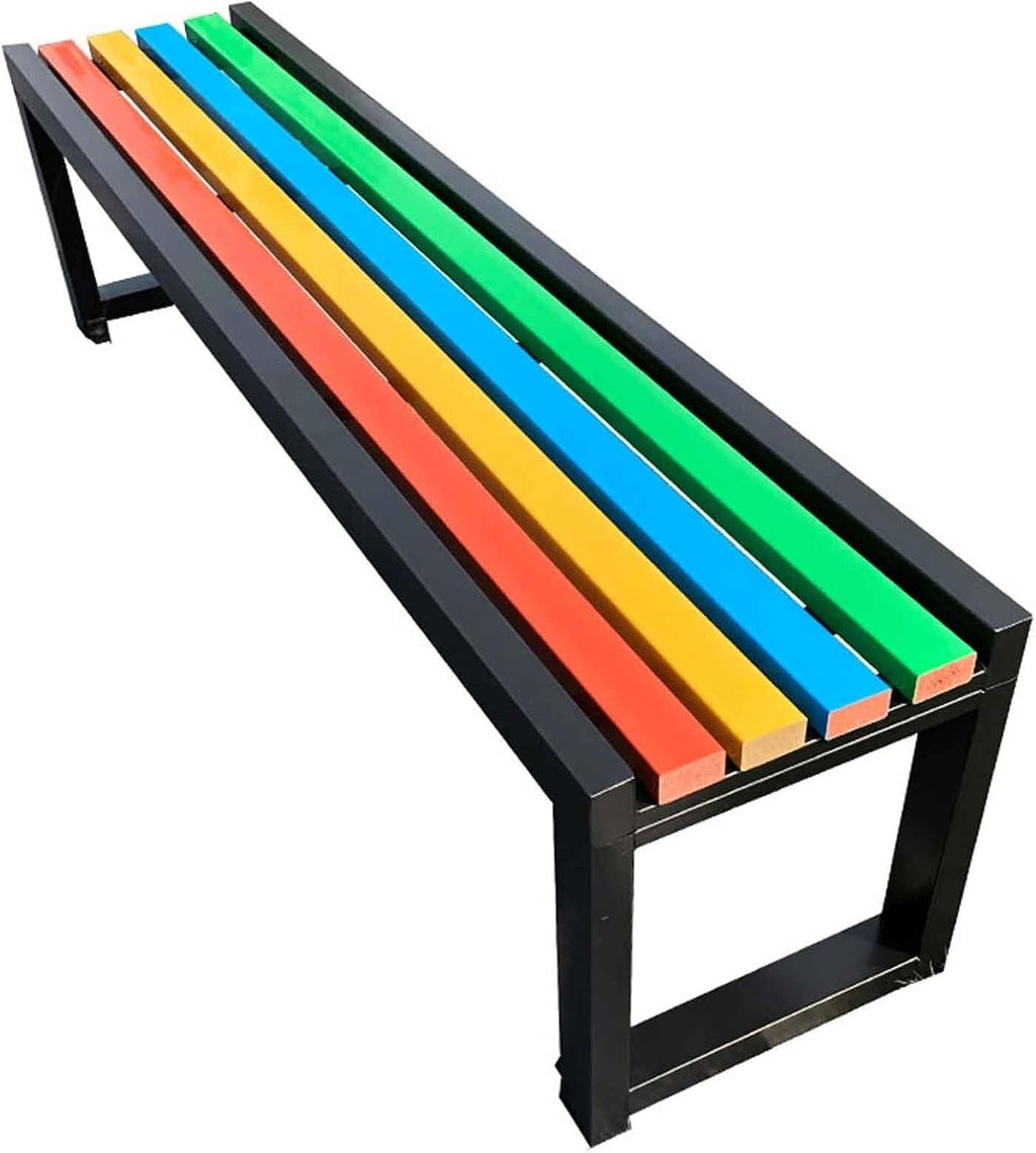 Galvanized Steel Weather Resistant Backless Outdoor Bench