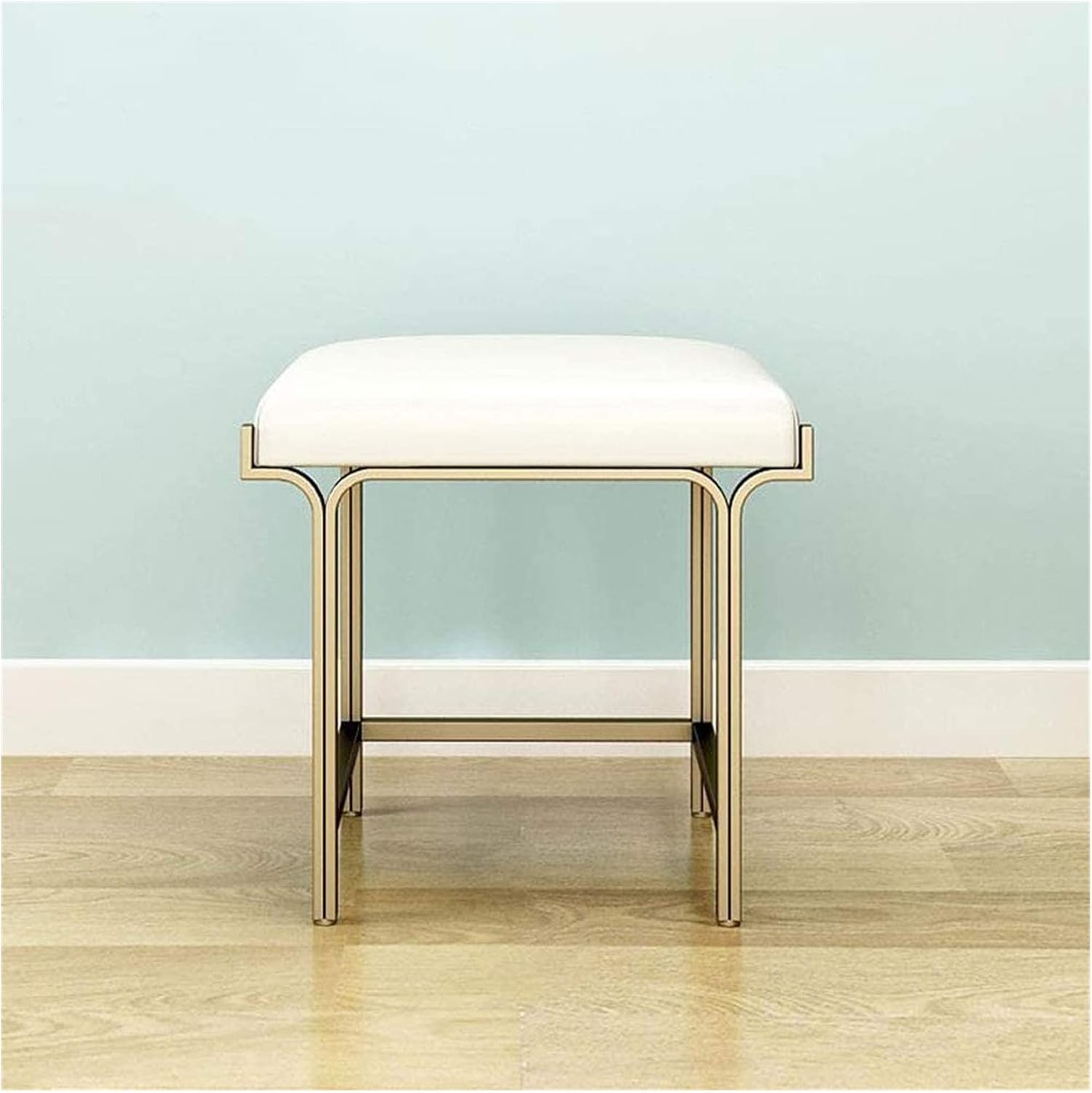 Square Wrought Iron Shoe Cabinet Dressing Stool
