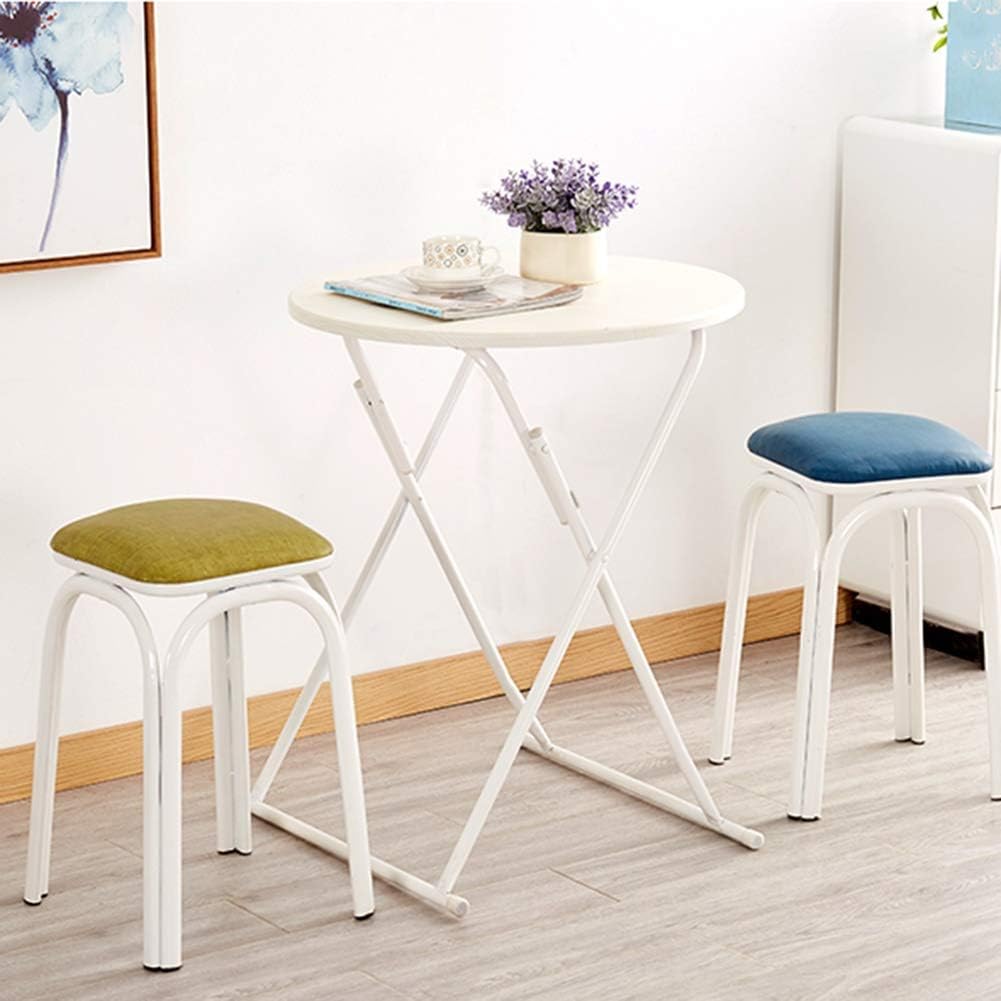 Square Leather Wrought Iron Ottoman Foot Stool