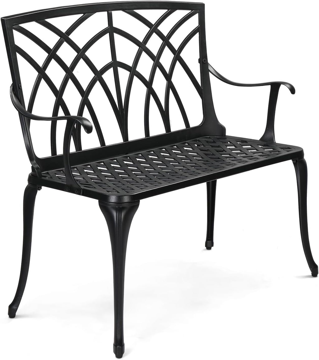 Cast Aluminium Weatherproof Outdoor Garden Bench