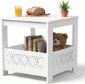 Square Weatherproof Resin Outdoor Storage Side Table