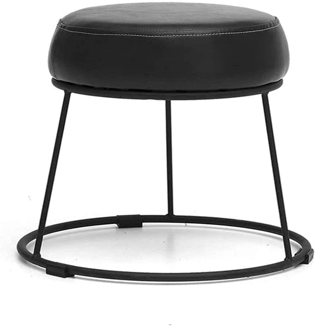 Wrought Iron Leather Dressing Foot Stool