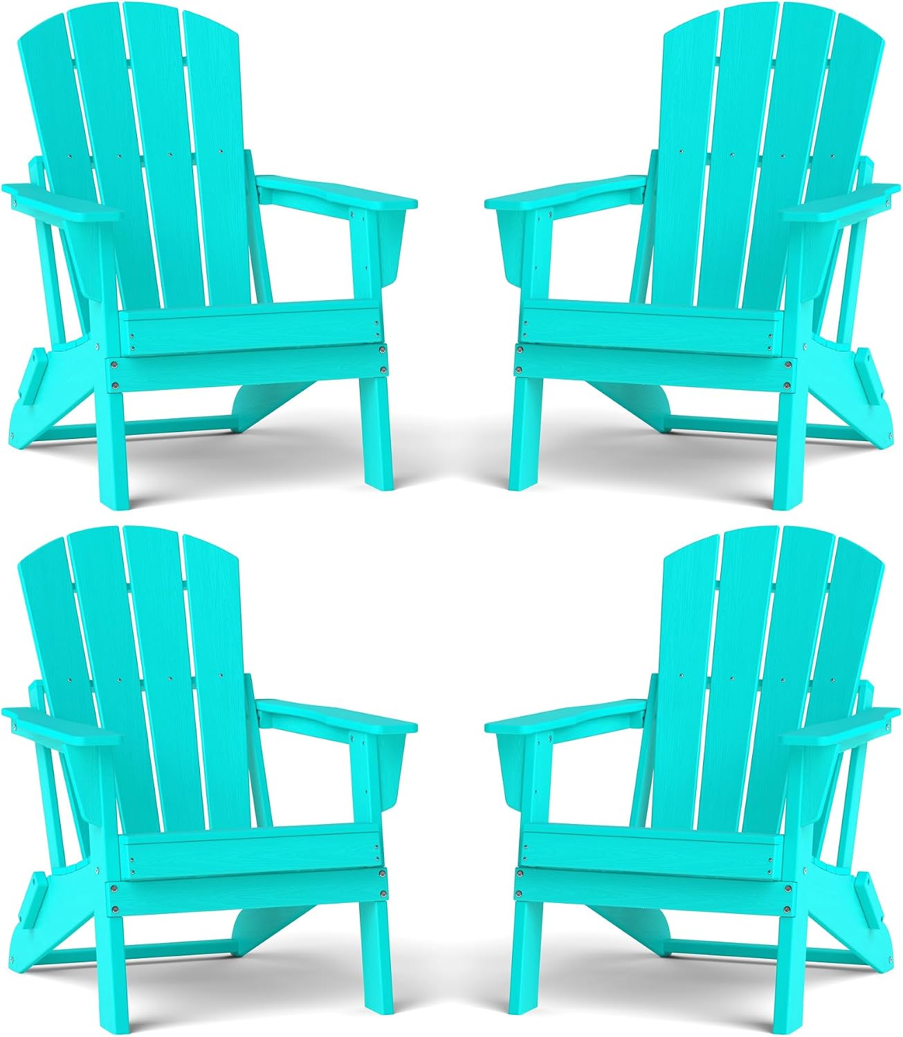 HDPE Foldable All-Weather Adirondack Chair Set of 4