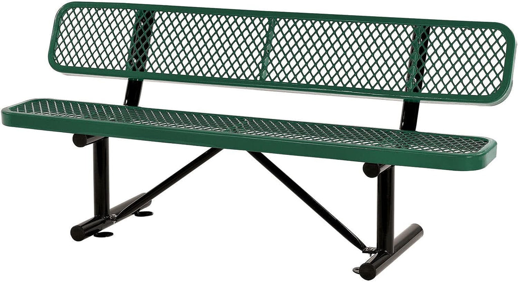 Heavy Duty Steel Mesh Backrest Portable Outdoor Bench