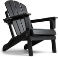 Wood Grain HDPE Foldable Cup Holder Adirondack Chair