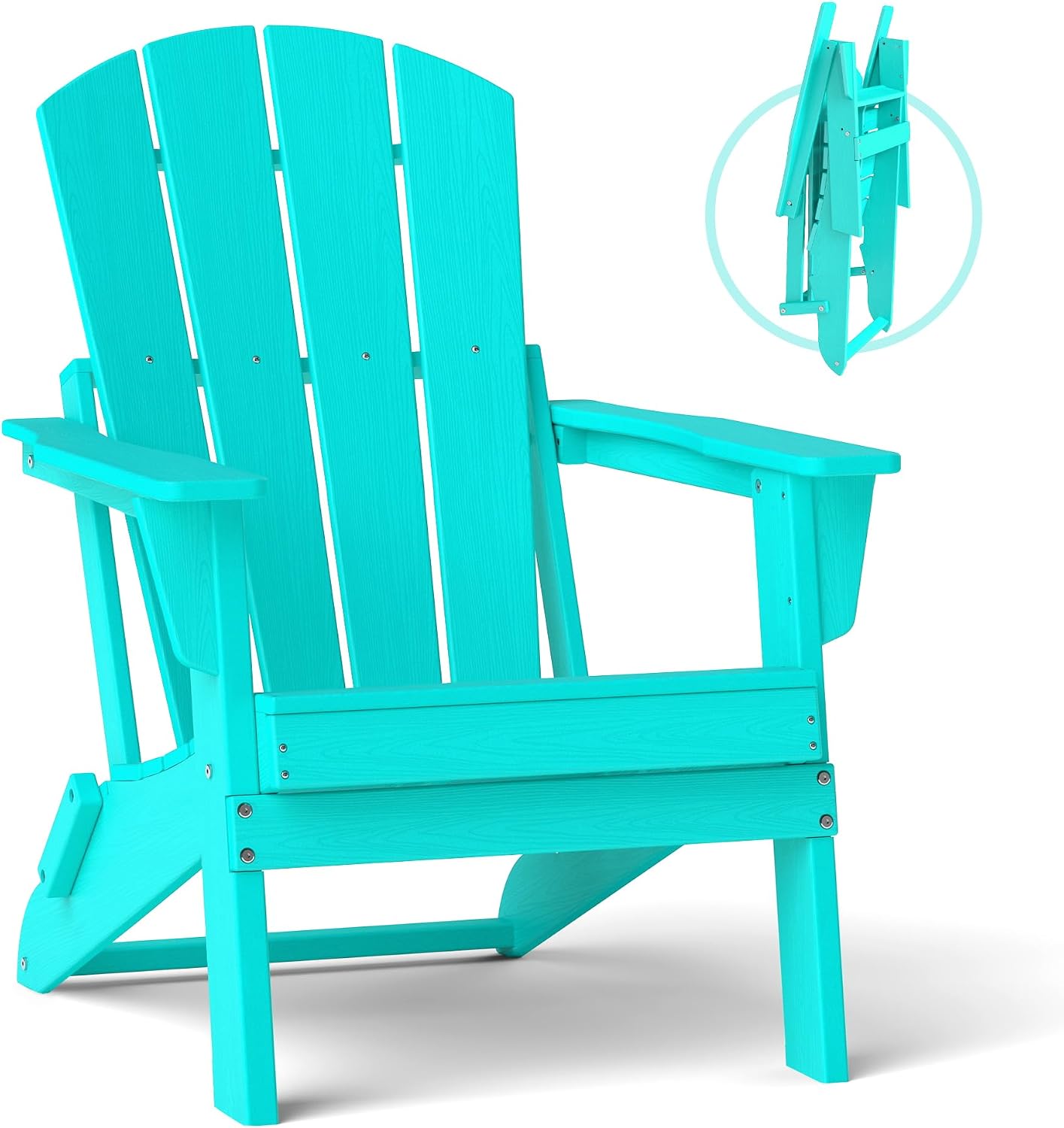 HDPE Foldable All-Weather Adirondack Chair Set of 4