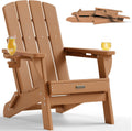 HDPE Foldable Adirondack Chair Dual Cup Holder