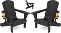 Adjustable HDPE Foldable Adirondack Chair Set of 2