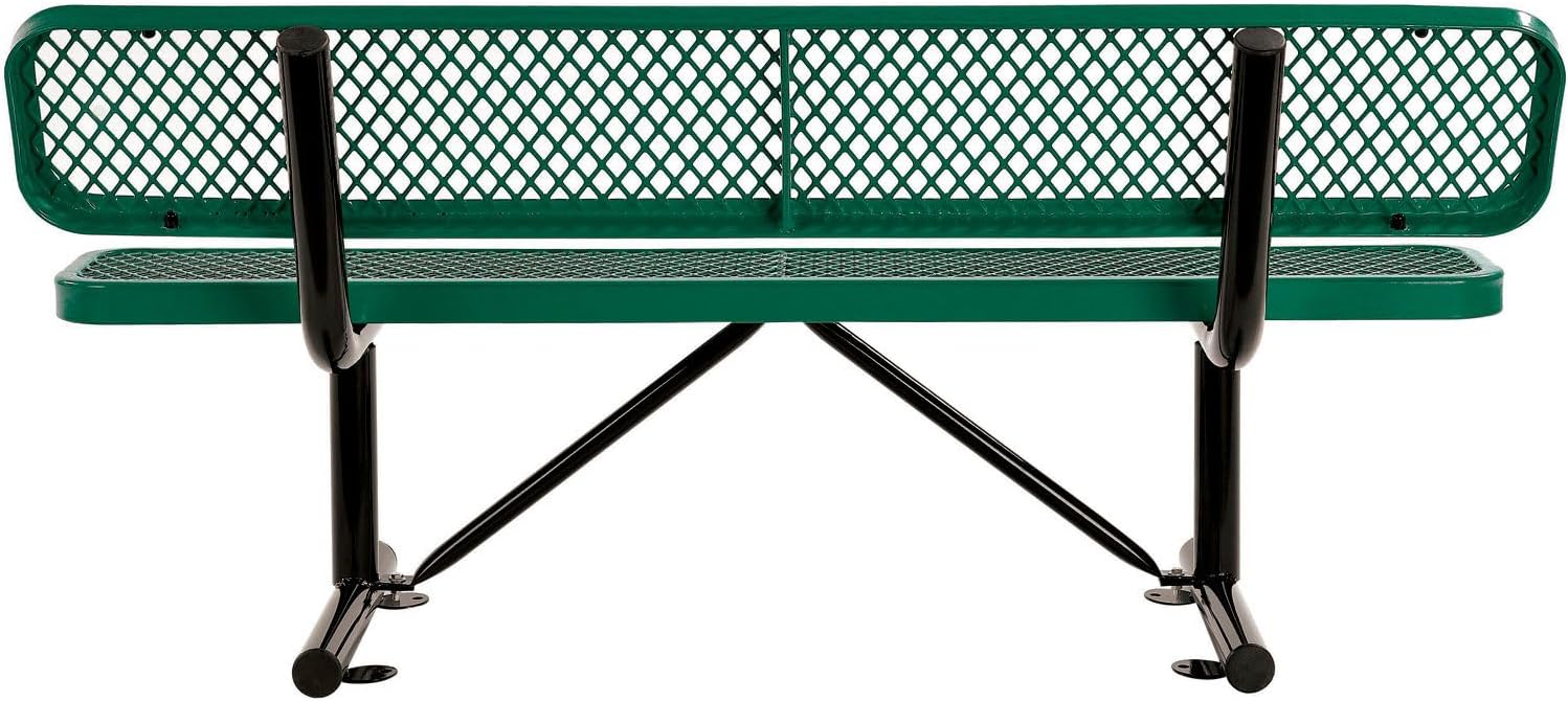Heavy Duty Steel Mesh Backrest Portable Outdoor Bench