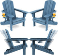 Adjustable HDPE Foldable Adirondack Chair Set of 4