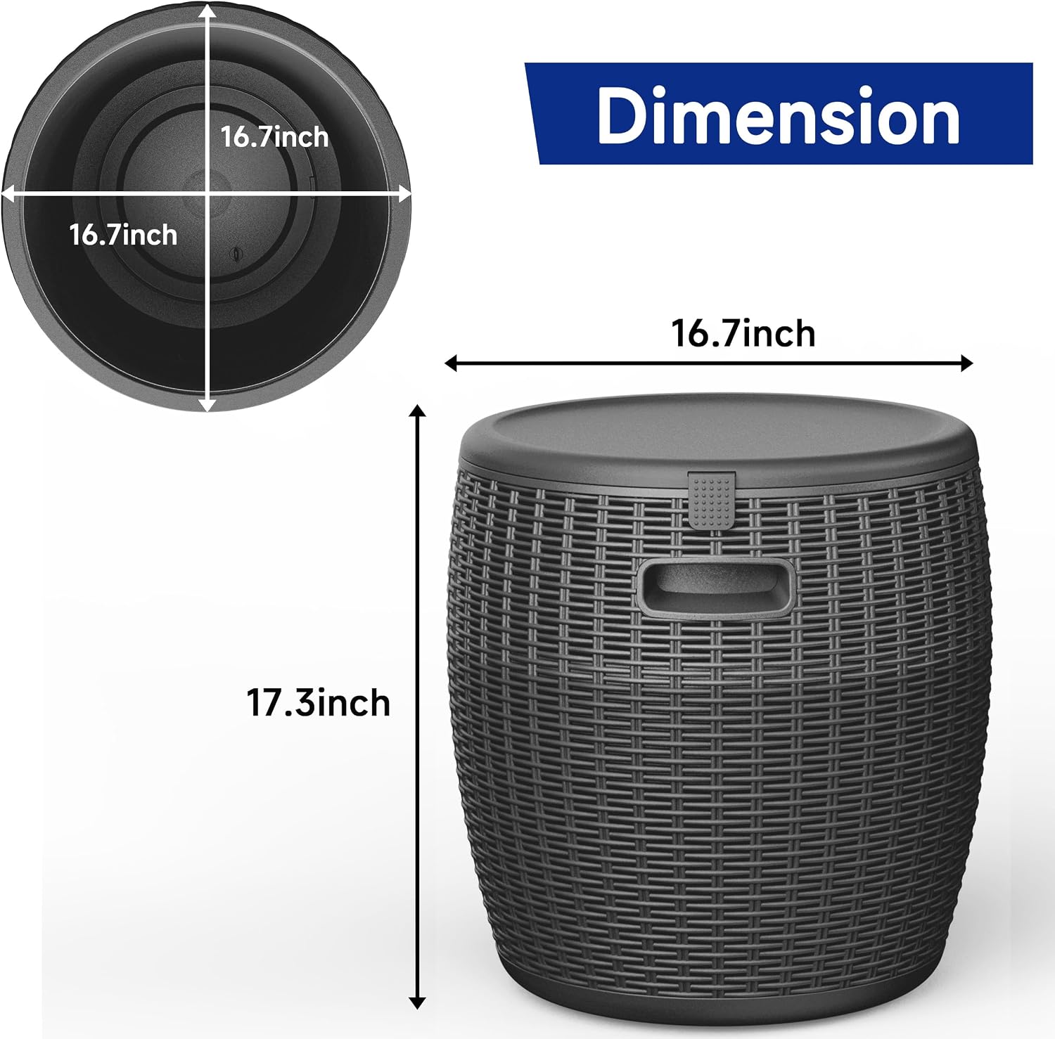 Resin Outdoor Beverage Cooler Side Table