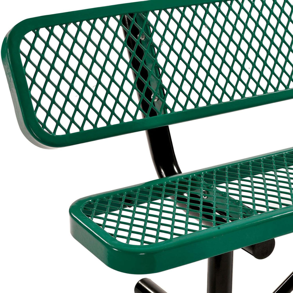 Heavy Duty Steel Mesh Backrest Portable Outdoor Bench