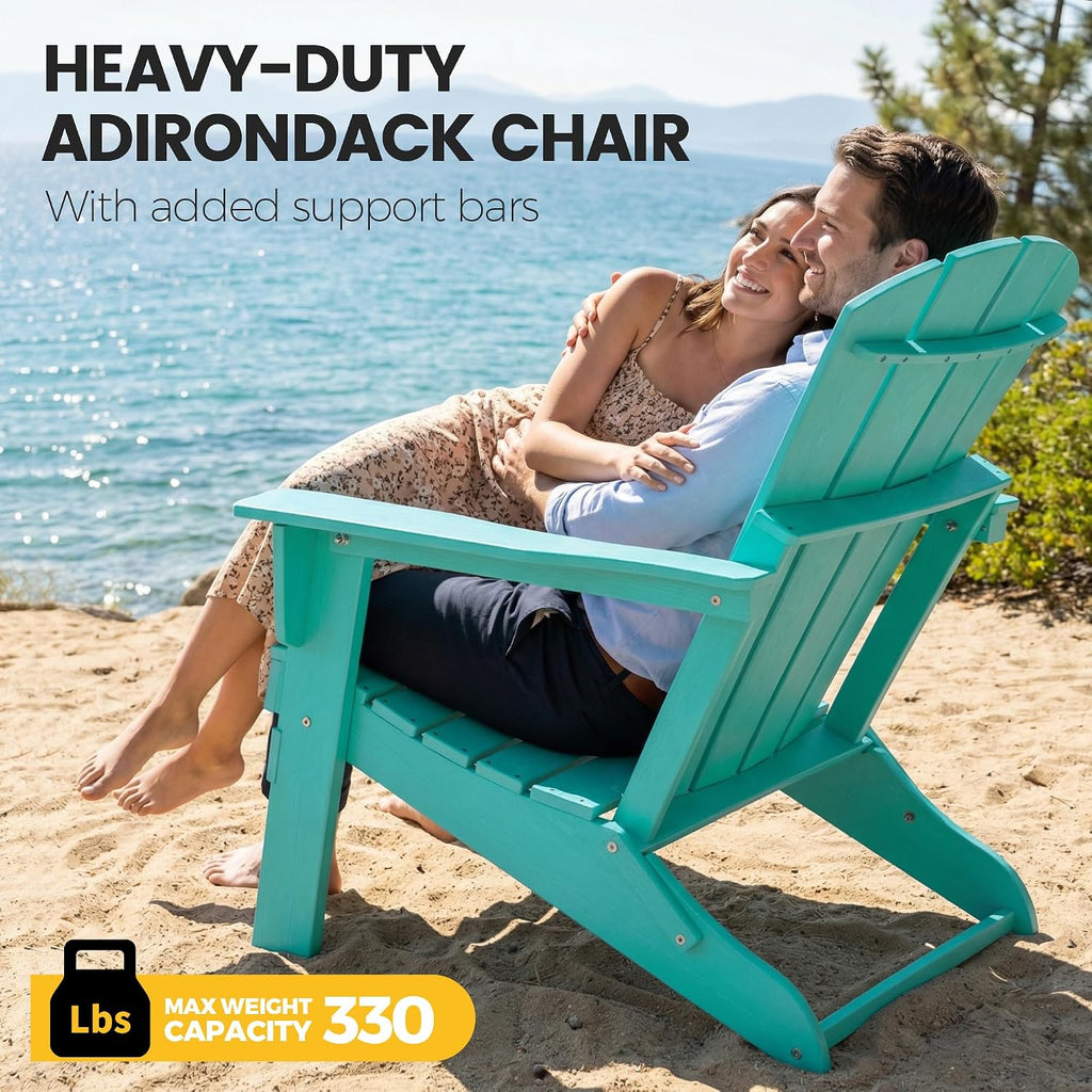 HDPE Foldable All-Weather Adirondack Chair Set of 4