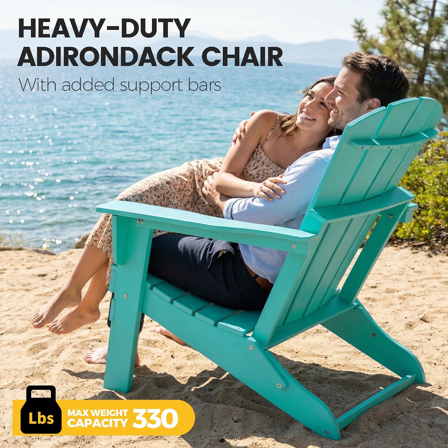 HDPE Foldable All-Weather Adirondack Chair Set of 4