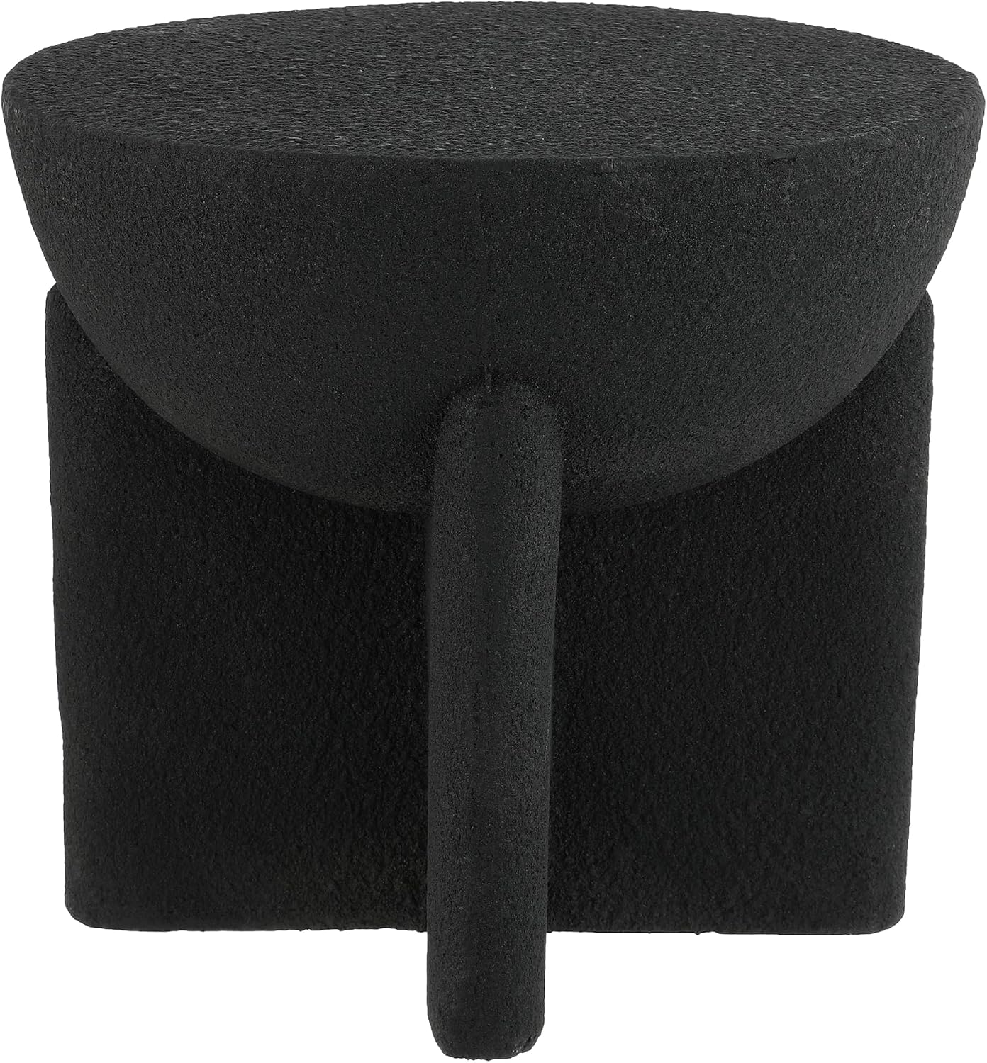 Polyresin Weather Resistant Drum Patio Accent Table