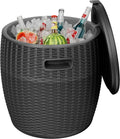 Resin Outdoor Beverage Cooler Side Table