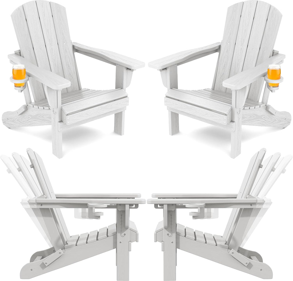 3-Position Reclining HDPE Foldable Adirondack Chair