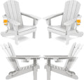 3-Position Reclining HDPE Foldable Adirondack Chair